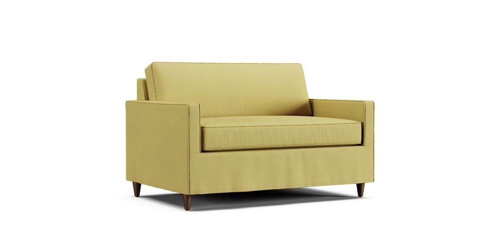 Eliot Twin Sleeper Slipcover - Care+ Tweed Amber