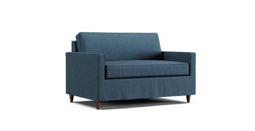 Eliot Twin Sleeper Slipcover - Care+ Tweed Teal
