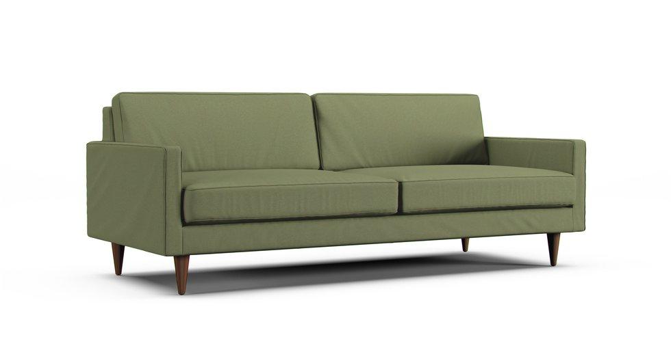 Eliot 84" Sofa Slipcover - Care+ Canvas Sage