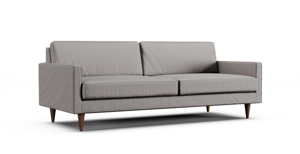 Eliot 84" Sofa Slipcover - Care+ Canvas Ash