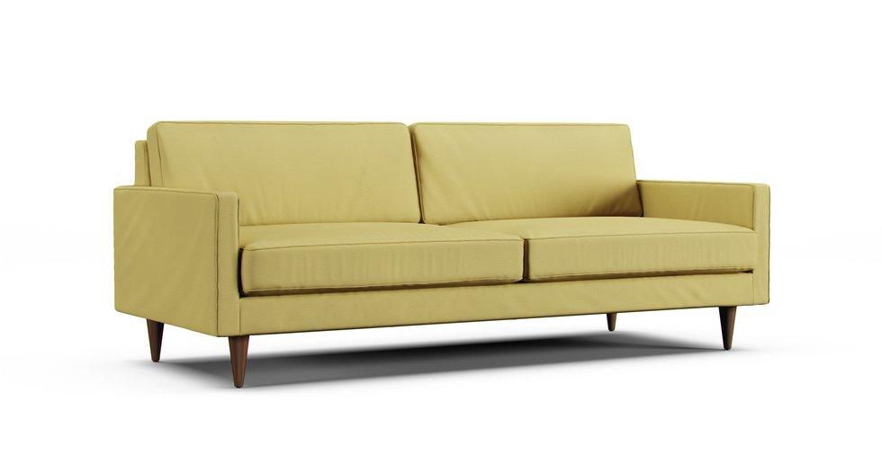 Eliot 84" Sofa Slipcover - Care+ Tweed Amber