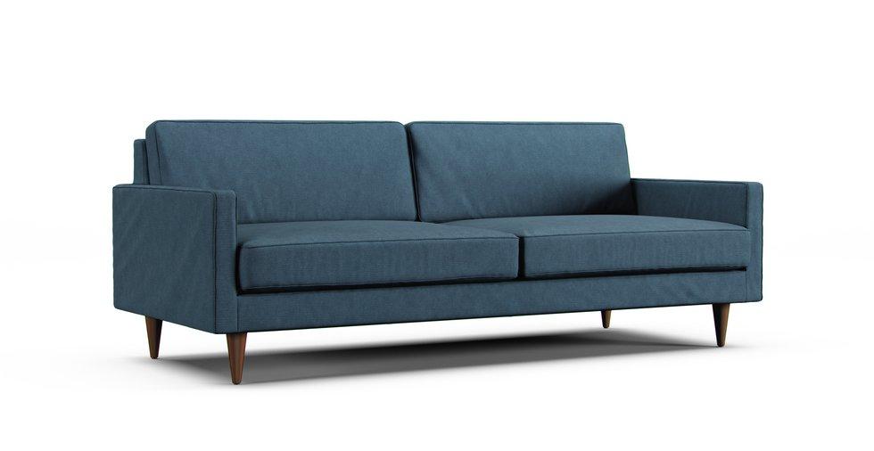 Eliot 84" Sofa Slipcover - Care+ Tweed Teal