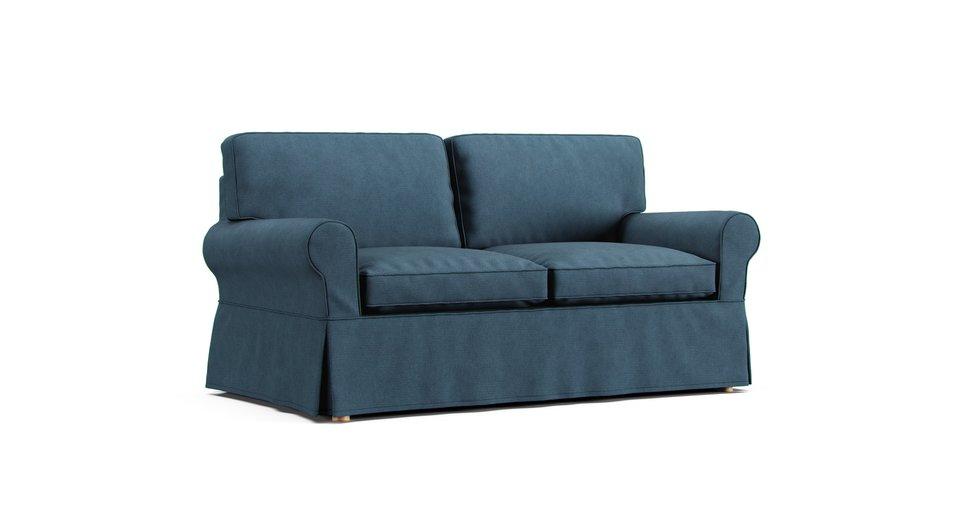 Padstow Sofa Slipcover - Care+ Tweed Teal