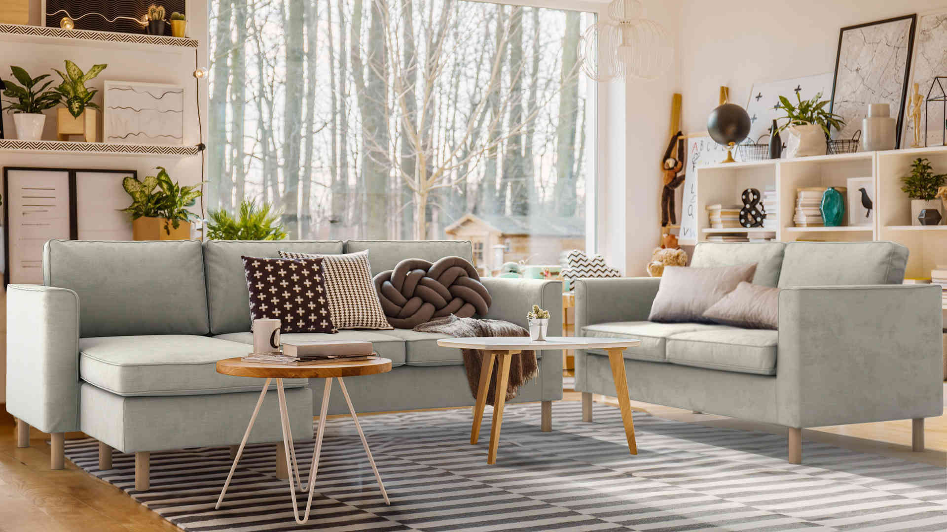 IKEA】ソーデルハムン 3人掛けソファ用カバー サムスタダークグレー 