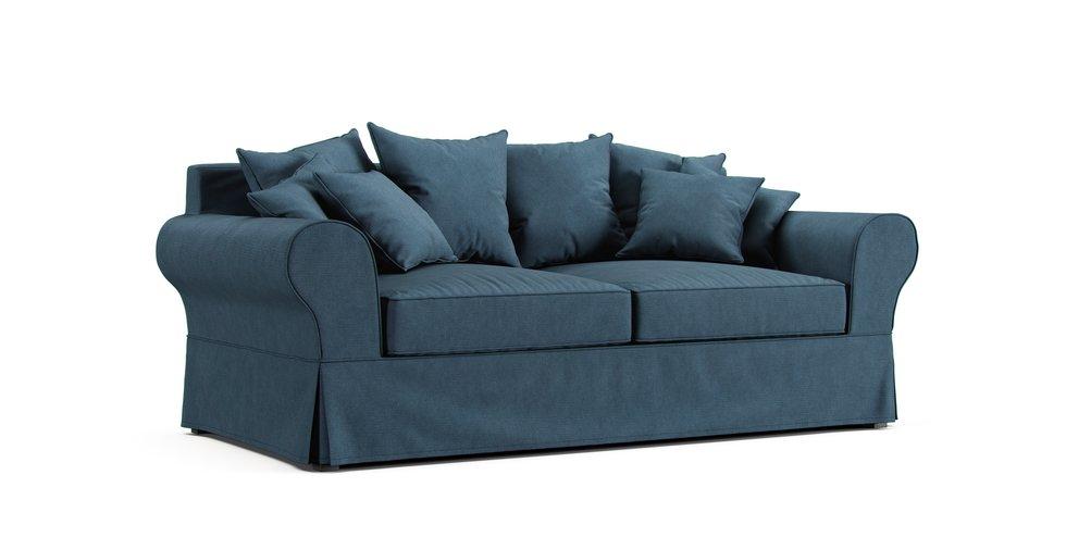 Bastide 3 Seater Sofa Bed Slipcover - Care+ Tweed Teal