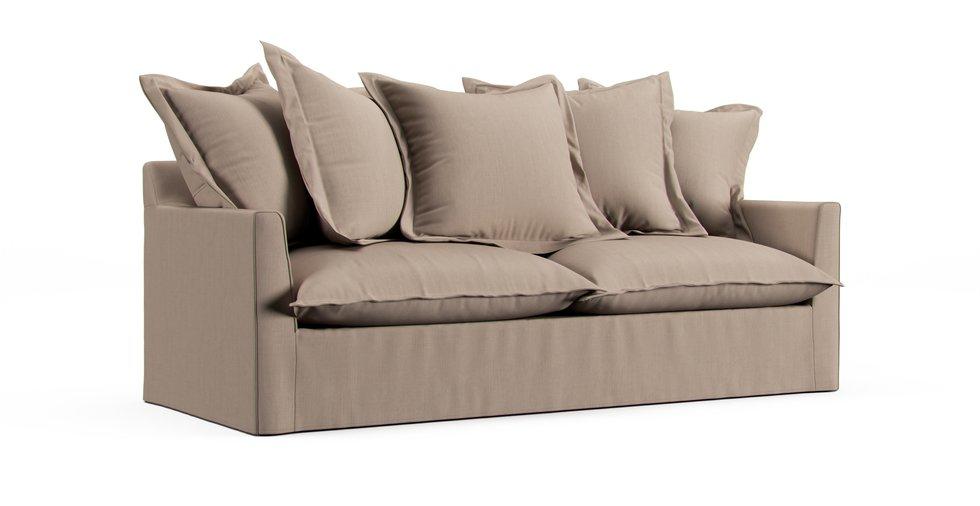 Barcelone 3/4 Seater Sofa Bed Slipcover - Sunbrella® Canvas Flax