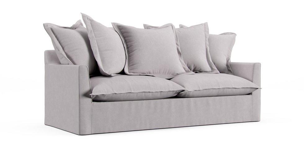 Barcelone 3/4 Seater Sofa Bed Slipcover - Everyday Weave Pebble