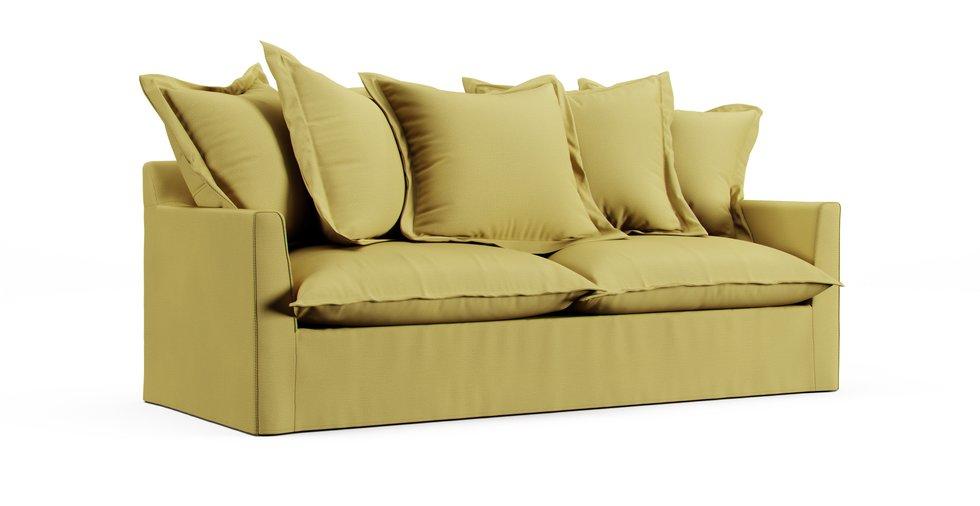 Barcelone 3/4 Seater Sofa Bed Slipcover - Care+ Tweed Amber