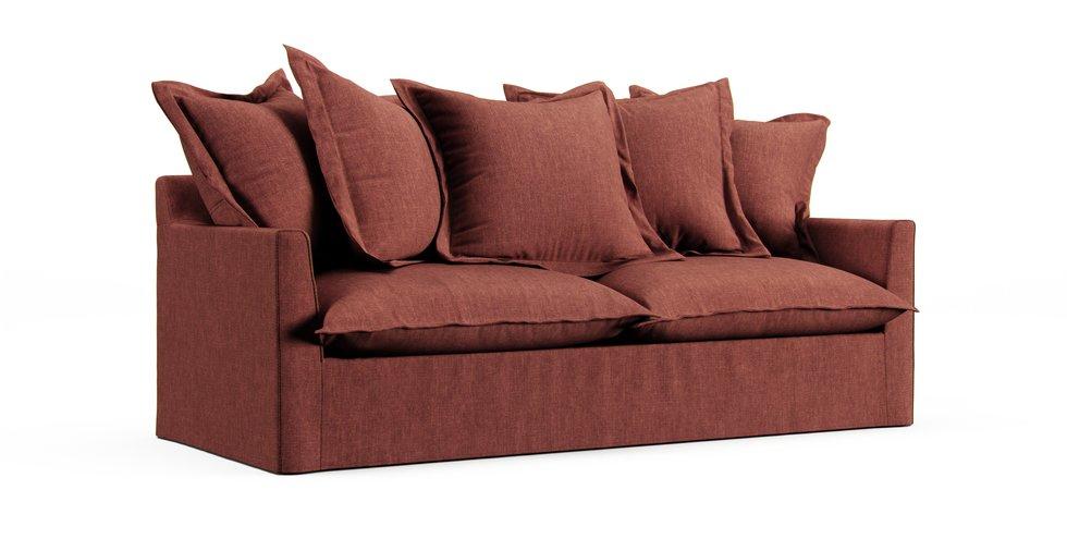 Barcelone 3/4 Seater Sofa Bed Slipcover - Care+ Tweed Sunset