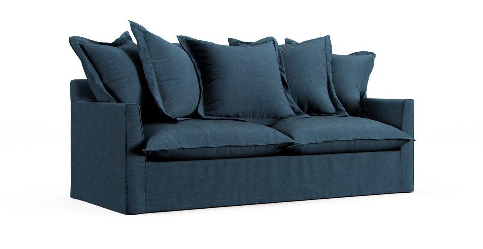 Barcelone 3/4 Seater Sofa Bed Slipcover - Care+ Tweed Teal