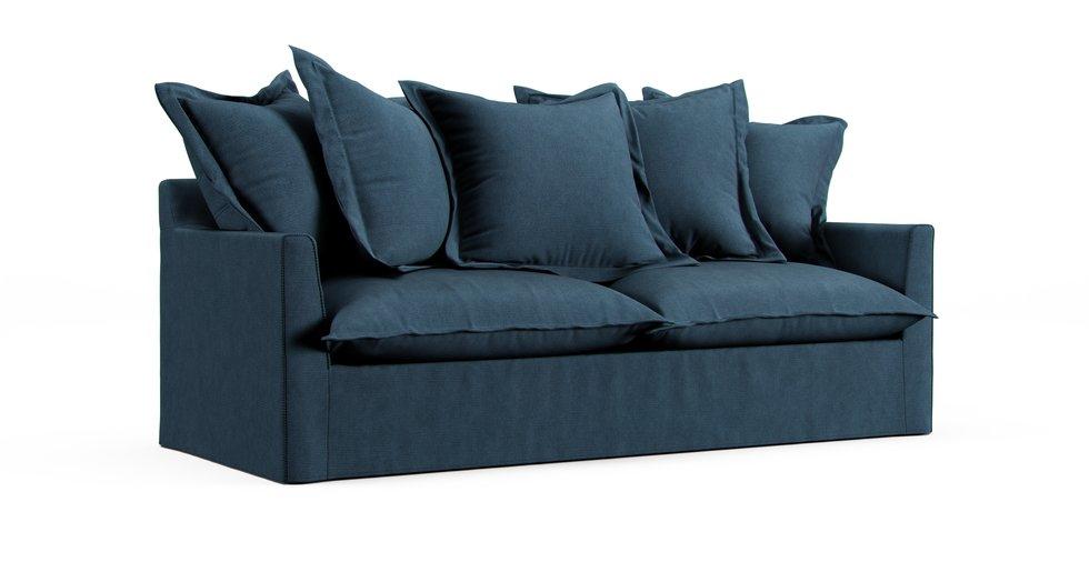 Barcelone 3/4 Seater Sofa Slipcover - Care+ Tweed Teal