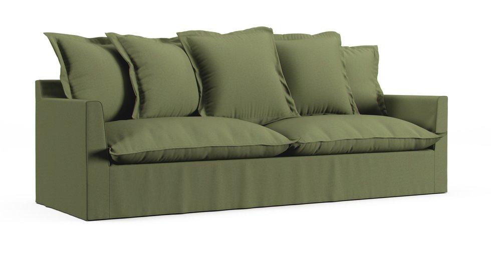 Barcelone 5 Seater Sofa Slipcover - Care+ Canvas Sage