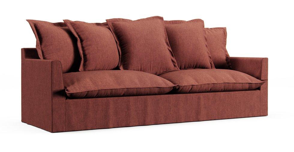 Barcelone 5 Seater Sofa Slipcover - Care+ Tweed Sunset