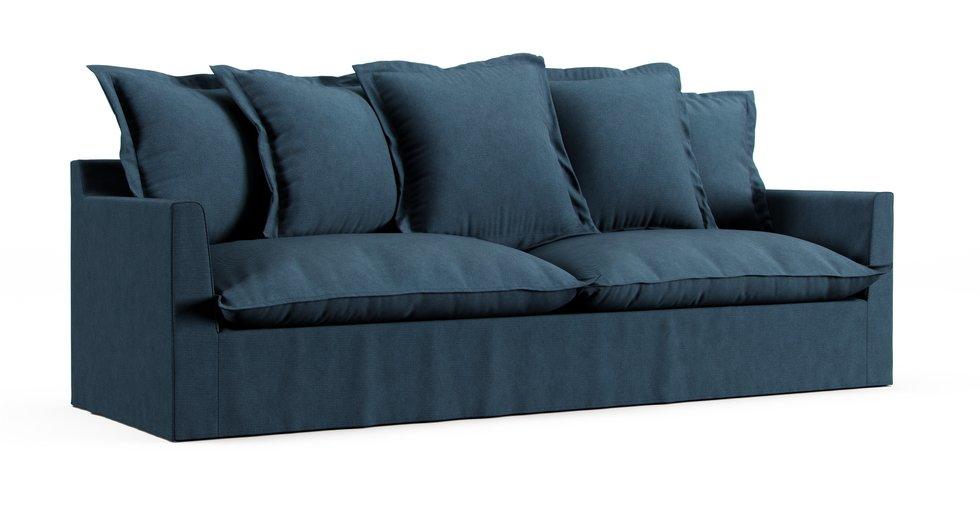 Barcelone 5 Seater Sofa Slipcover - Care+ Tweed Teal