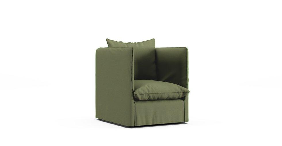 Louvain Armchair Slipcover - Care+ Canvas Sage