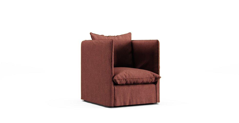 Louvain Armchair Slipcover - Care+ Tweed Sunset