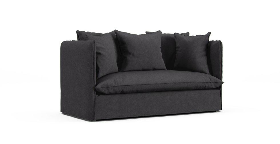 Louvain 2 seater sofa bed slipcover - Everyday Weave Storm