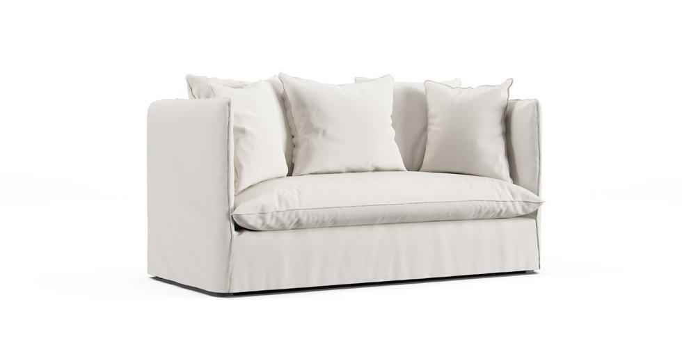 Louvain 2 seater sofa bed slipcover - Everyday Weave Cream