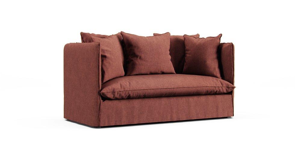 Louvain 2 seater sofa bed slipcover - Care+ Tweed Sunset