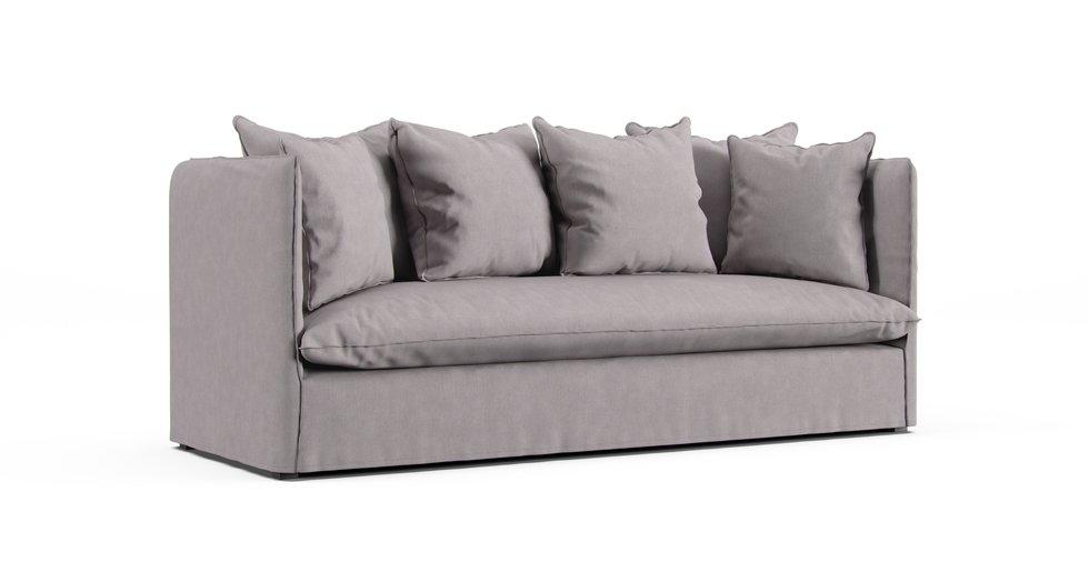 Louvain 3/4 seater sofa bed slipcover - Everyday Weave Pebble