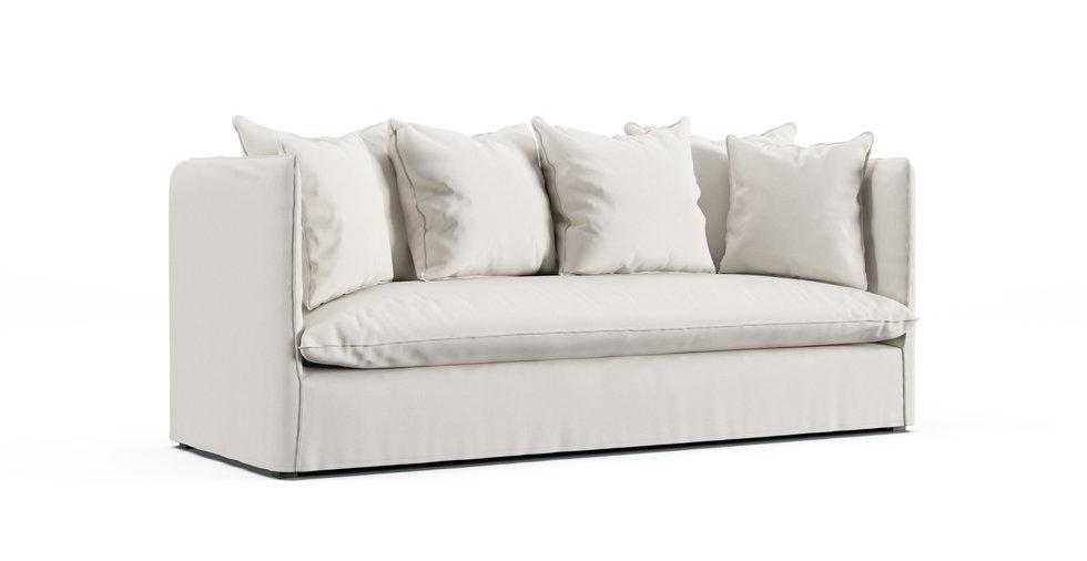 Louvain 3/4 seater sofa bed slipcover - Everyday Weave Cream