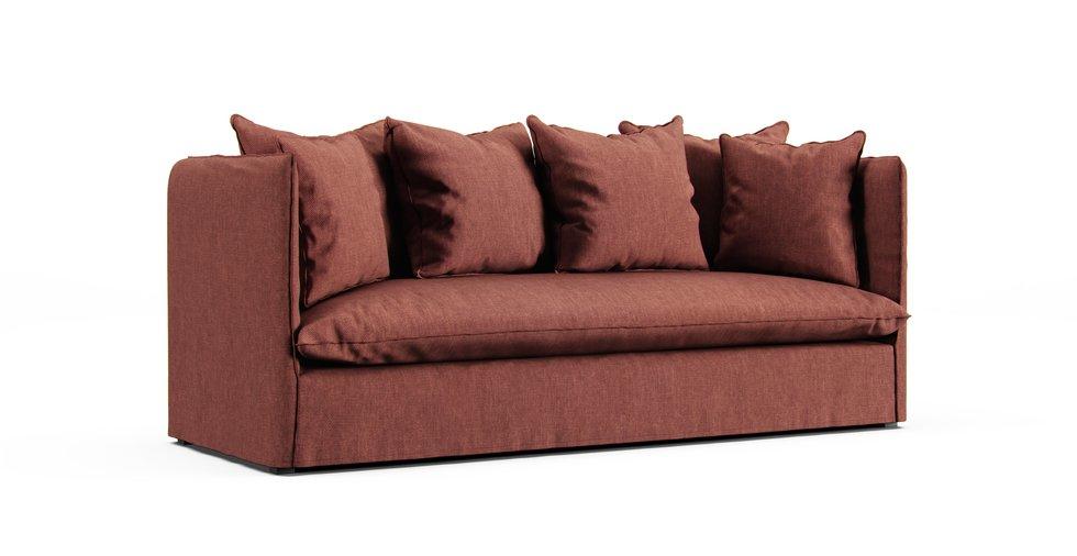 Louvain 3/4 seater sofa slipcover - Care+ Tweed Sunset