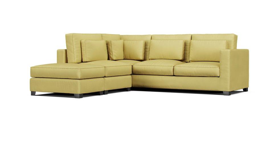Milano 5 Seater Sectional Sofa Slipcover - Care+ Tweed Amber