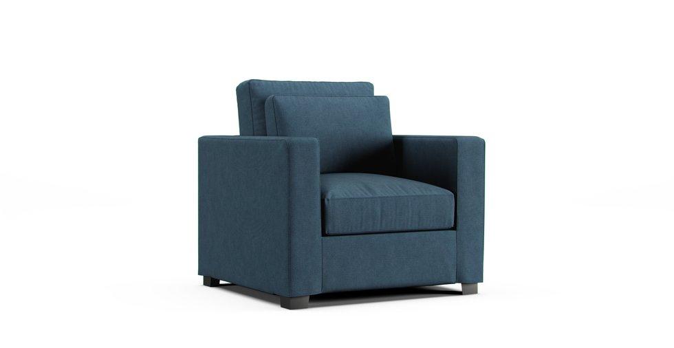 Milano Armchair Slipcover - Care+ Tweed Teal