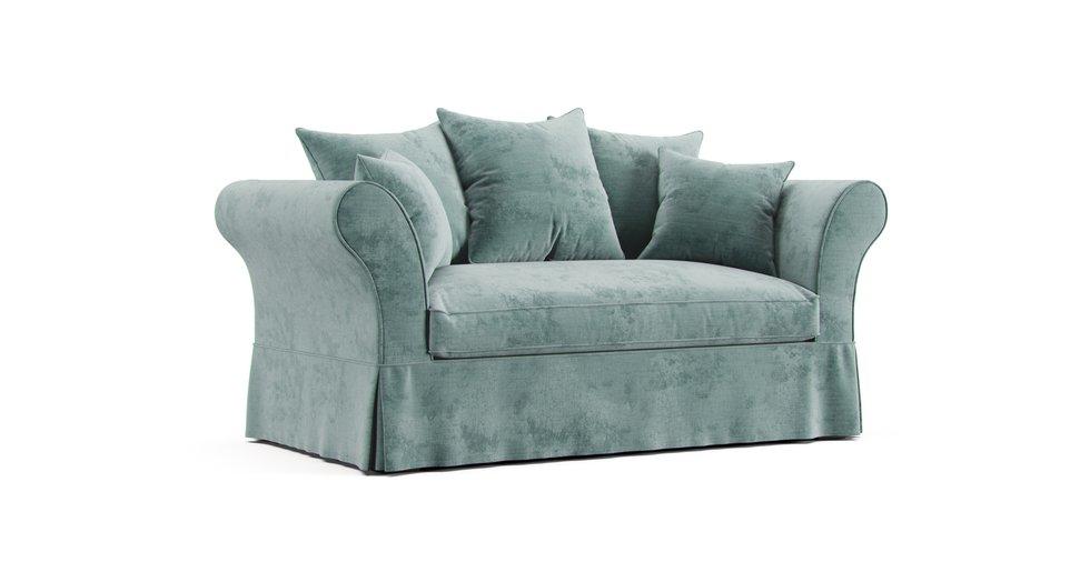 Roma 2 Seater Sofa Slipcover - Care+ Canvas Sage