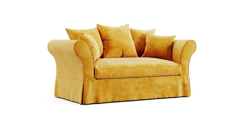 Roma 2 Seater Sofa Slipcover - Care+ Canvas Ash