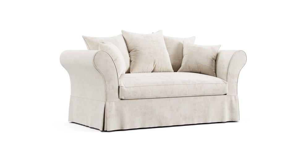 Roma 2 Seater Sofa Slipcover - Care+ Tweed Amber