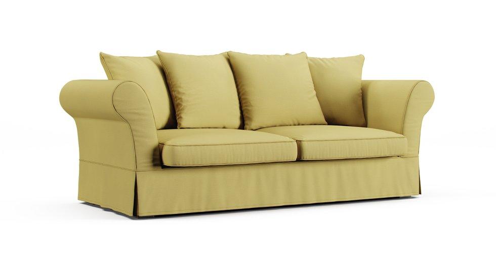 Roma 3 Seater Sofa Bed Slipcover - Care+ Tweed Amber