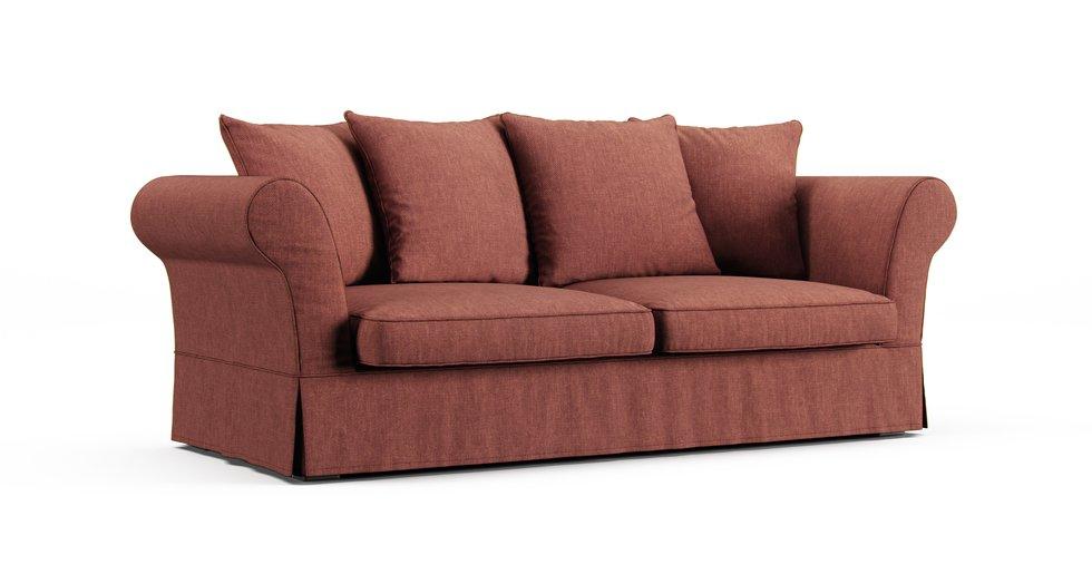 Roma 3 Seater Sofa Bed Slipcover - Care+ Tweed Sunset