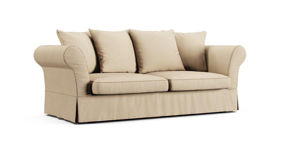 Roma 3/4 Seater Sofa Slipcover - Care+ Tweed Teal