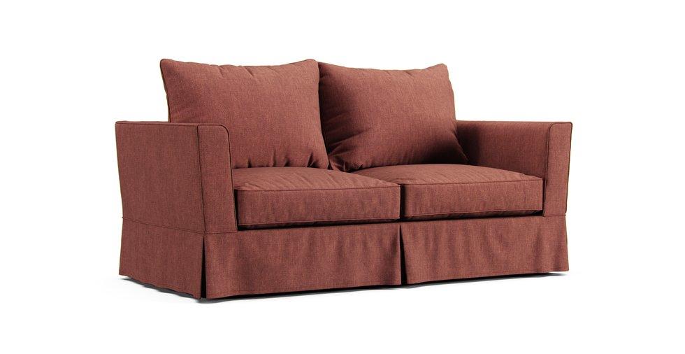 Royan 2 Seater Sofabed Slipcover - Care+ Tweed Sunset