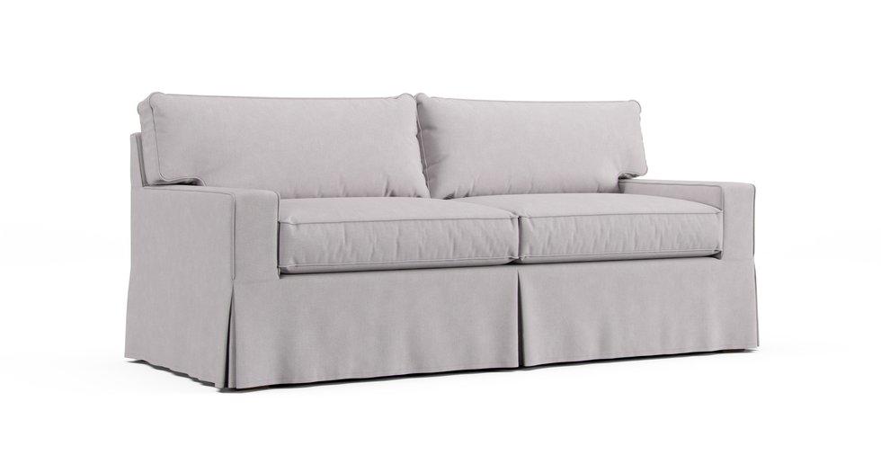 Alex II 79" Queen Sleeper Sofa Slipcover - Everyday Weave Pebble