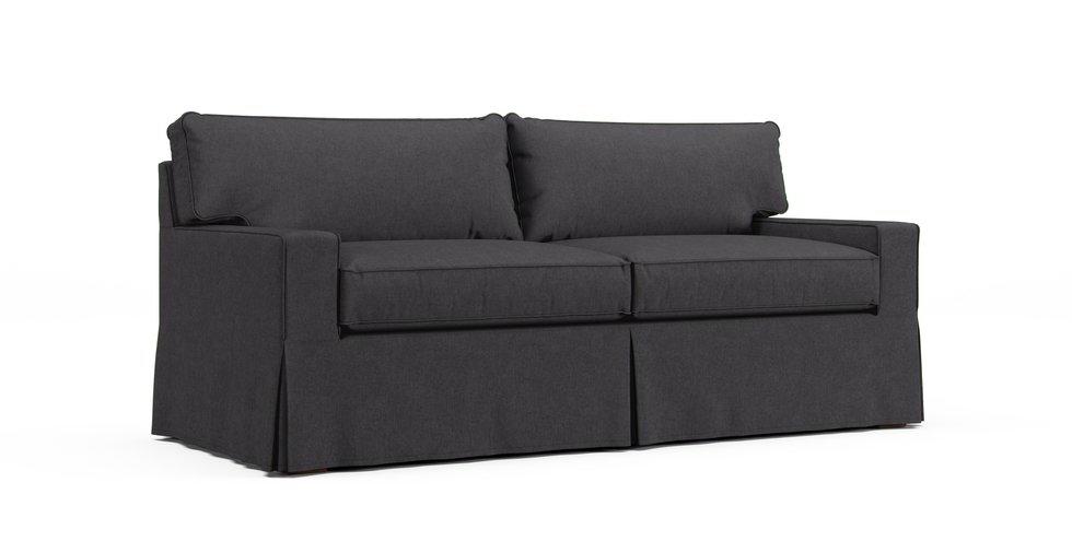 Alex II 79" Queen Sleeper Sofa Slipcover - Everyday Weave Storm