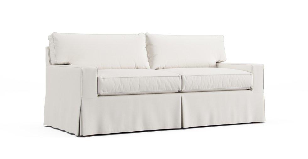 Alex II 79" Queen Sleeper Sofa Slipcover - Everyday Weave Cream