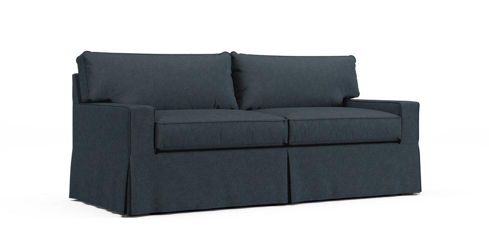 Alex II 79" Queen Sleeper Sofa Slipcover - Everyday Weave Teal