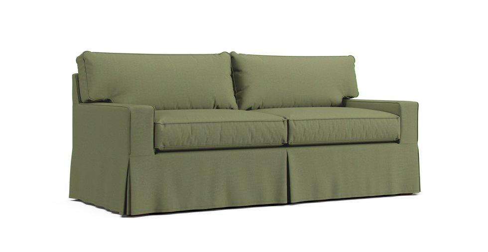 Alex II 79" Sofa Slipcover - Care+ Canvas Sage