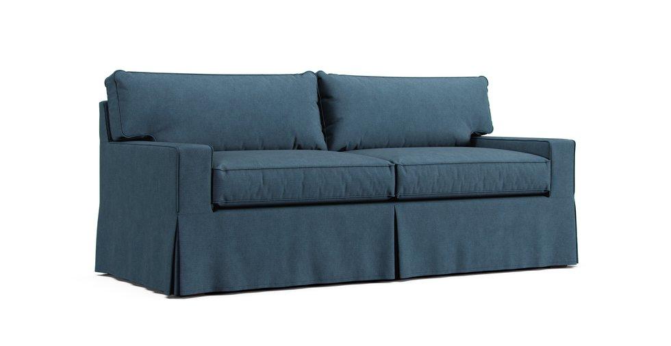 Alex II 79" Sofa Slipcover - Care+ Tweed Teal