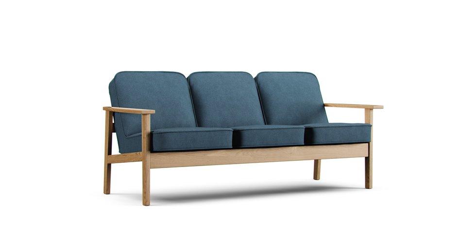 Bezug 3er Ash Sofa - Care+ Tweed Teal