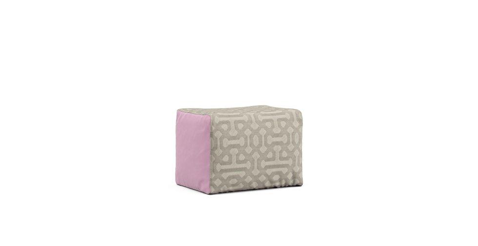 Housse Pouf Muji - Sunbrella® Fretwork Pewter