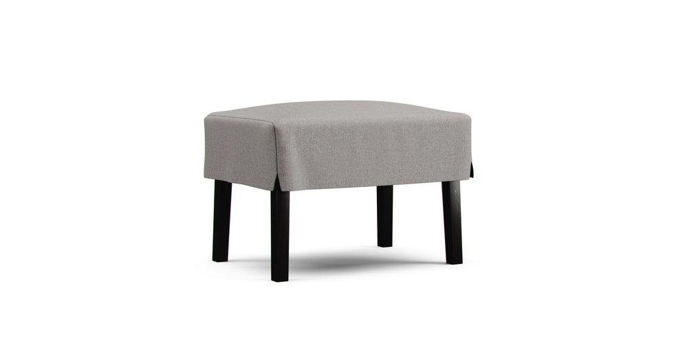 Old Compact Sofa Ottoman Cover - Care+ Canvas Ash