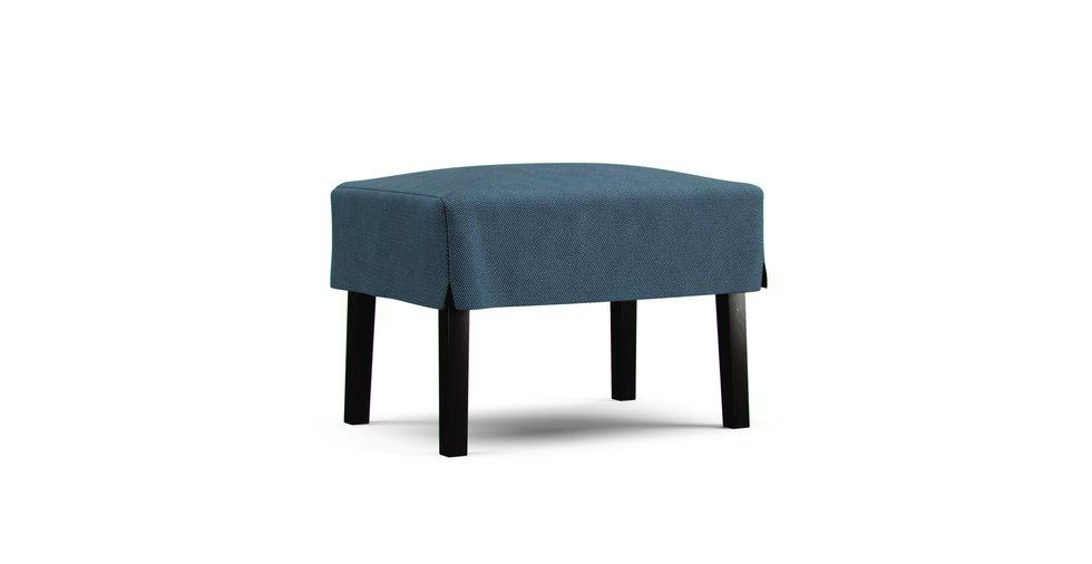 Old Compact Sofa Ottoman Cover - Care+ Tweed Teal