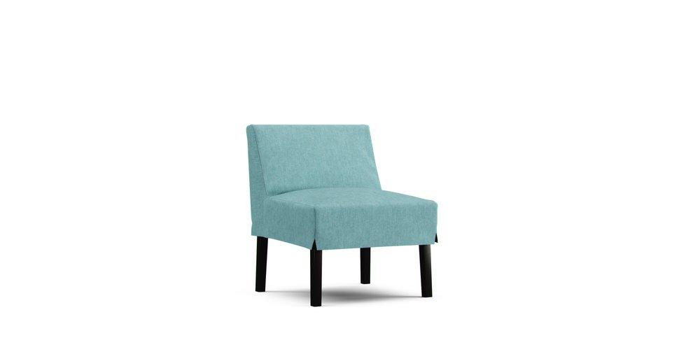 1 Seater Old Compact Sofa Cover - Care+ Tweed Mineral Blue