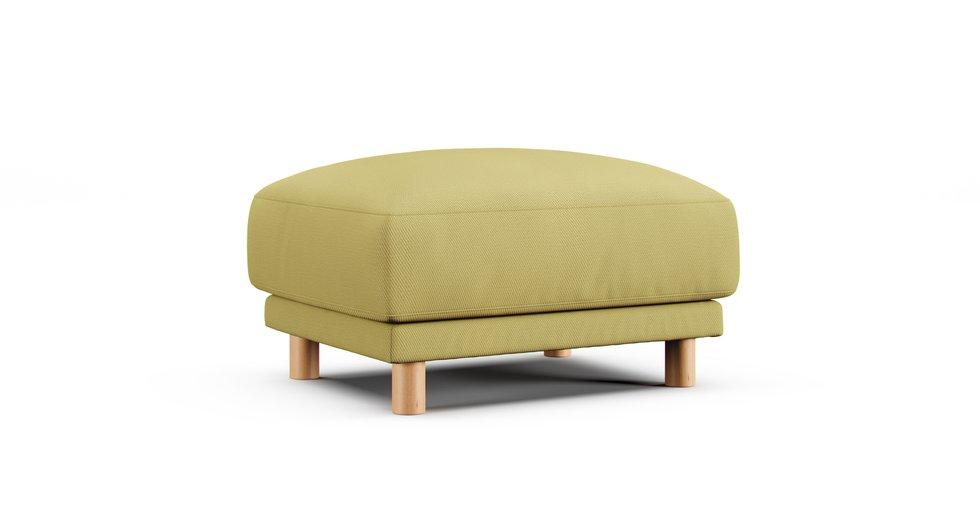 2019/2020 Feather Pocket Coil Ottoman Cover - Care+ Tweed Amber