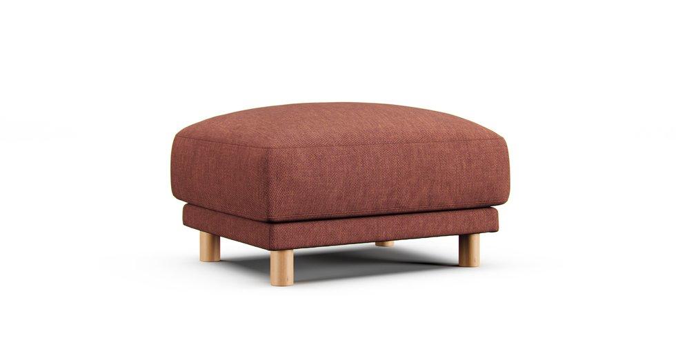 2019/2020 Feather Pocket Coil Ottoman Cover - Care+ Tweed Sunset