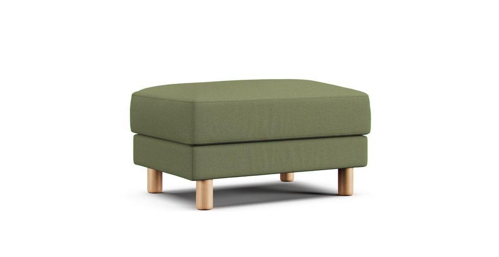 Ottoman (Large Feather Pocketed Coil) Cushion Cover - Care+ Canvas Sage