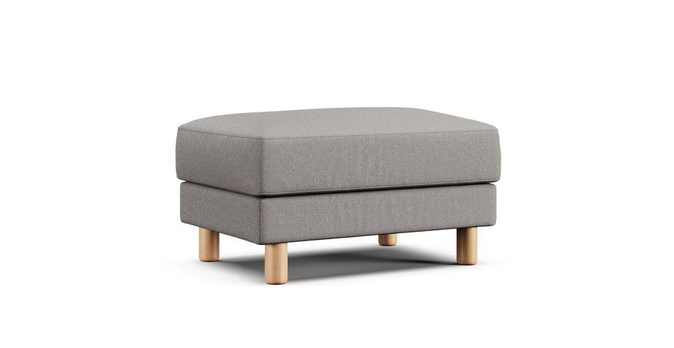 Ottoman (Large Feather Pocketed Coil) Cushion Cover - Care+ Canvas Ash